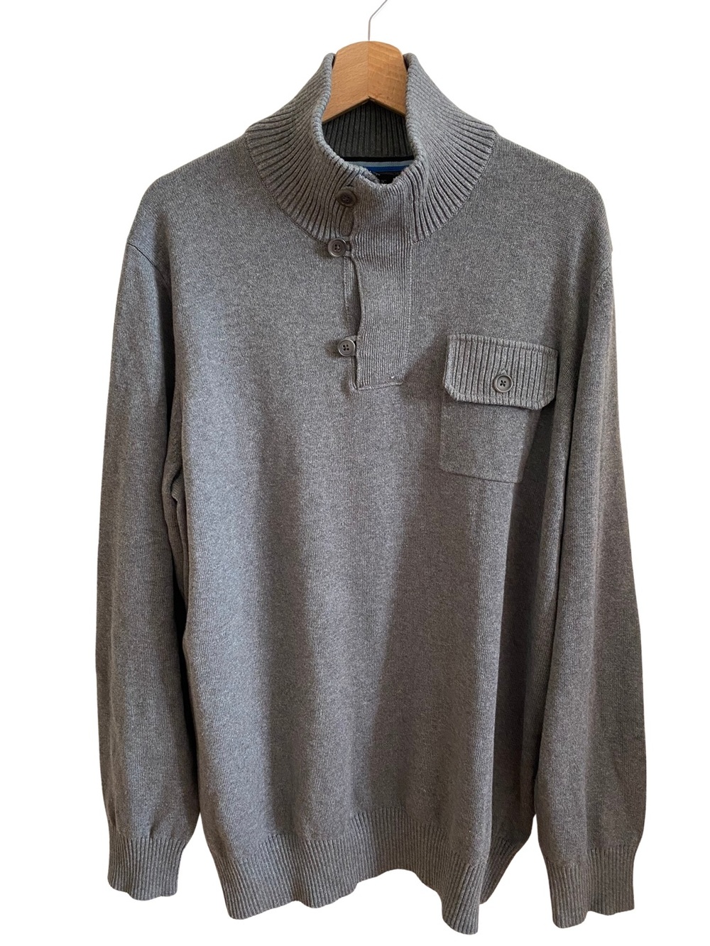 NWT Banana Republic Men's Mock Neck 100% Cotton Knit Pullover Sweater XL Tall